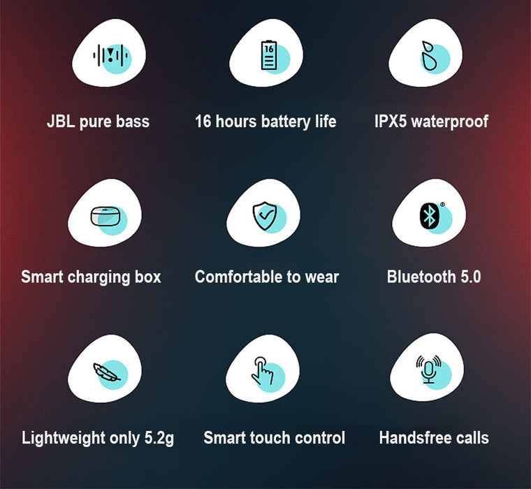 JBL T280 Wireless Bluetooth Earbuds