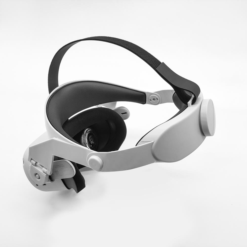 GOMRVR - Sangle Halo Réglable Confort Pour Oculus Quest 2, Coussin Dos Épais, Réduit Pression Visage - Blanc